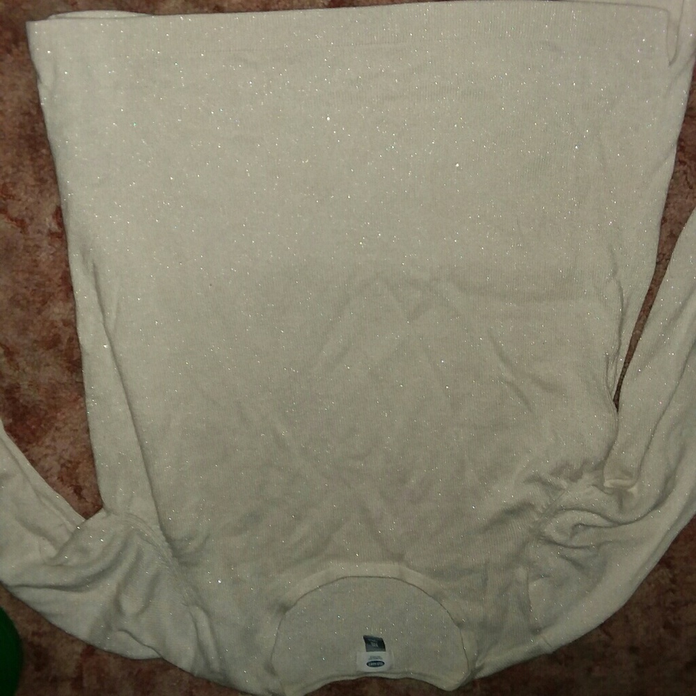 Old navy cream and gold sweater xxl